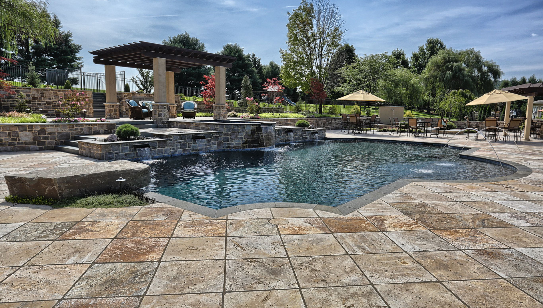 Hershey PA landscaping contractors - poolscape design and installation